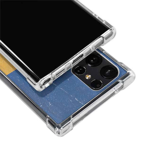 Barbados Flag Distressed Galaxy S22 Ultra Clear Case